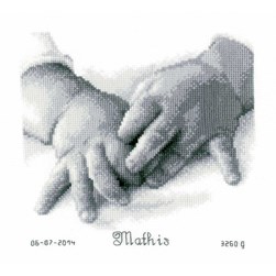 Broderie naissance Vervaco Les petites mains d'un ange