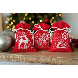 Sachets senteur à broder Vervaco Cerfs rouges