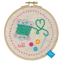 kit Point de croix Lief By Vervaco Le fil l'aiguille et les boutons