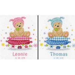 Broderie naissance Vervaco Mes nounours prêts à aller au lit