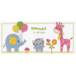 Broderie naissance Vervaco Mes animaux préférés