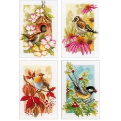 kit Point de croix Vervaco Les 4 saisons en miniatures