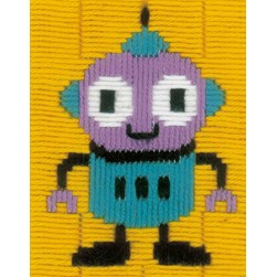 Kit Canevas Point Lancé Vervaco Robot bonjour