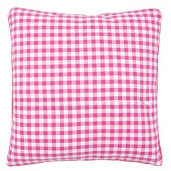 Dos de coussin rose vichy 45 x 62 cm