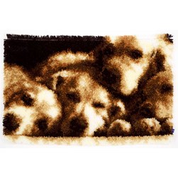 Tapis Point Noué Vervaco Labradors en sieste