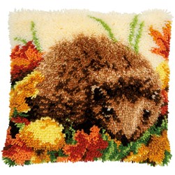 Coussins Point Noue Vervaco Hérisson et feuilles d'automne