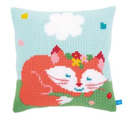 Coussin point de croix Vervaco Un rêve de renarde