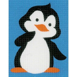kit Canevas - Gros trous Vervaco Pingouin hésitant