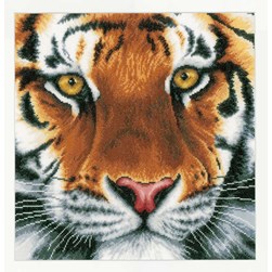 kit Point de croix Lanarte Le tigre au regard intense