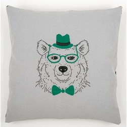Coussin broderie Traditionnelle Vervaco Mr ours vert
