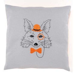 Coussin broderie Traditionnelle Vervaco Mr Renard orange