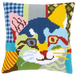 Coussin point de croix Vervaco Chat calico