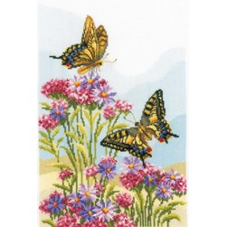kit Point de croix Vervaco Superbes papillons