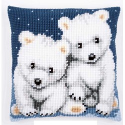 Coussin point de croix Vervaco Oursons polaires