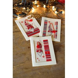 Cartes à broder Vervaco Les 3 gnomes de noël