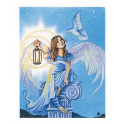 kit Point de croix Lanarte Un ange dans la nuit