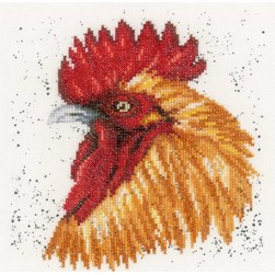 kit Point de croix Lanarte Le portrait de poule rousse