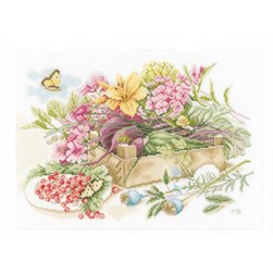 kit Point de croix Lanarte Lamalle au jardin