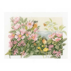 kit Point de croix Lanarte Scène de printemps