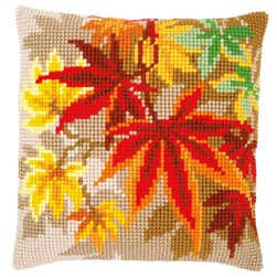 Coussin point de croix Vervaco Feuilles d'automne