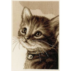 kit Point de croix Vervaco Le chaton au grelot