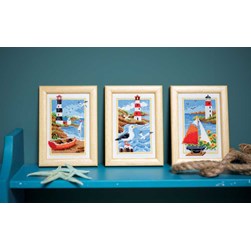 Mini Kit broderie Vervaco Les 3 phares lot