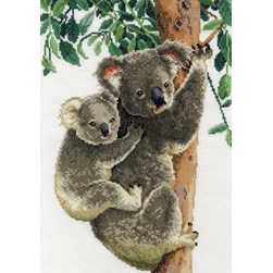 kit Point de croix Vervaco Petit koala explore le monde