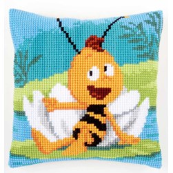 Coussin point de croix Vervaco Willy sur la fleur de lotus