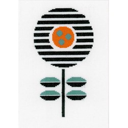 kit Point de croix Vervaco Fleur stylée