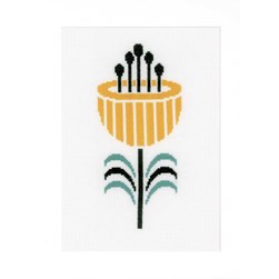 kit Point de croix Vervaco Déco florale line