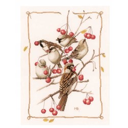 kit Point de croix Lanarte Les fruits des pinsons