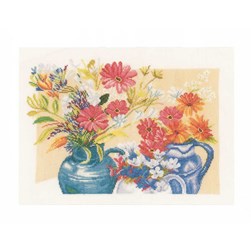 kit Point de croix Lanarte Vase d'été