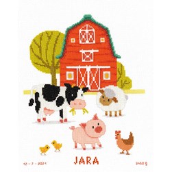 Broderie naissance Vervaco Mes amis de la ferme