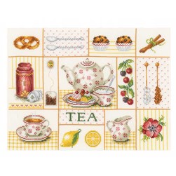 kit Point de croix Lanarte L'heure du thé