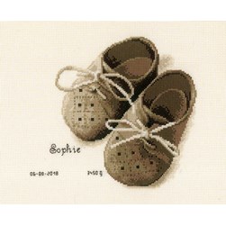 Broderie naissance Vervaco Chaussures premiers pas