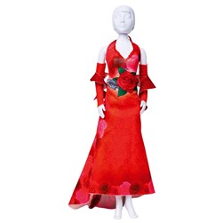 DressYourDoll Patron DRESS YOUR DOLL Mary Red Roses