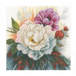 kit Point de croix Lanarte Charme floral