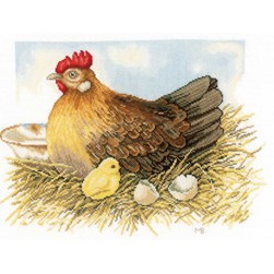 kit Point de croix Lanarte La naissance du petit poussin