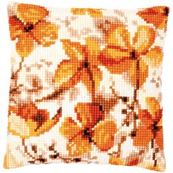 Coussin point de croix Vervaco Fleurs d'automne