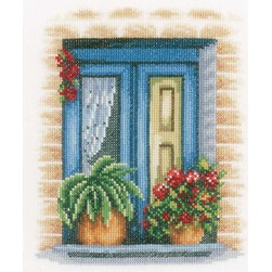 kit Point de croix Lanarte La fenêtre accueillante