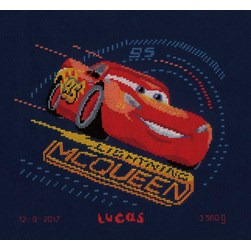 Broderie naissance Vervaco Cars Lightning Mc queen - Disney