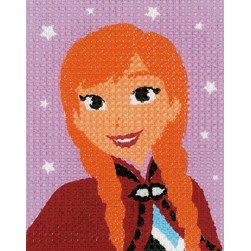 kit Canevas - Gros trous Vervaco Anne et les étoiles - Reine des neiges