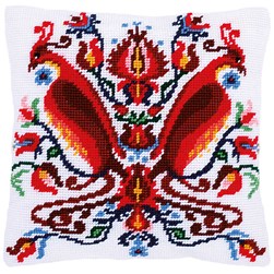 Coussin point de croix Vervaco Floklore floral grandiose
