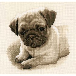 kit Point de croix Vervaco Carlin sépia