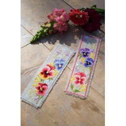 Marques pages à broder Vervaco violettes - lot de 2