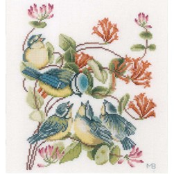 kit Point de croix Lanarte Repas des oisillons mésange