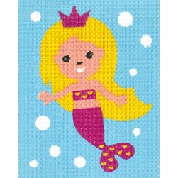 kit Canevas - Gros trous Vervaco Les bulles de la petite sirène