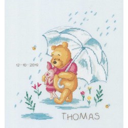 Broderie naissance Vervaco Discussion sous le parapluie de Winnie