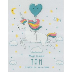 Broderie naissance Vervaco Licorne en vol