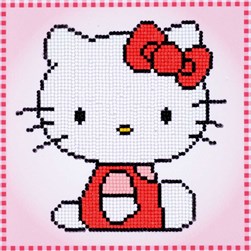 Broderie diamant Vervaco La robe rouge de Kitty